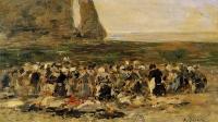 Boudin, Eugene - Laundresses at Etretat